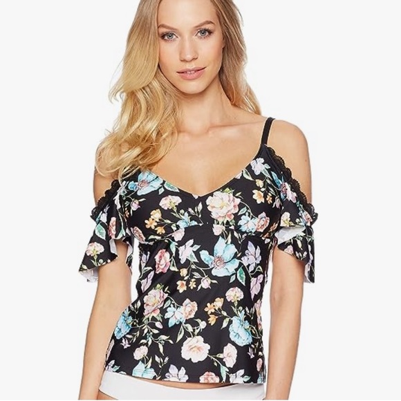 Kenneth Cole Reaction Women's Tankini Top Sz S